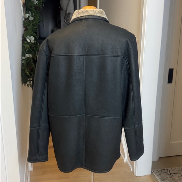 Men’s Genuine Sheepskin Shearling Coat – Black – L/XL - Picture 3 of 7